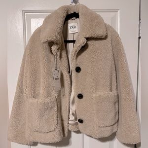 NWT Zara Faux Fur Coat